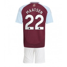 Aston Villa Ian Maatsen #22 Hjemmedraktsett Barn 2024-25 Kortermet (+ korte bukser)